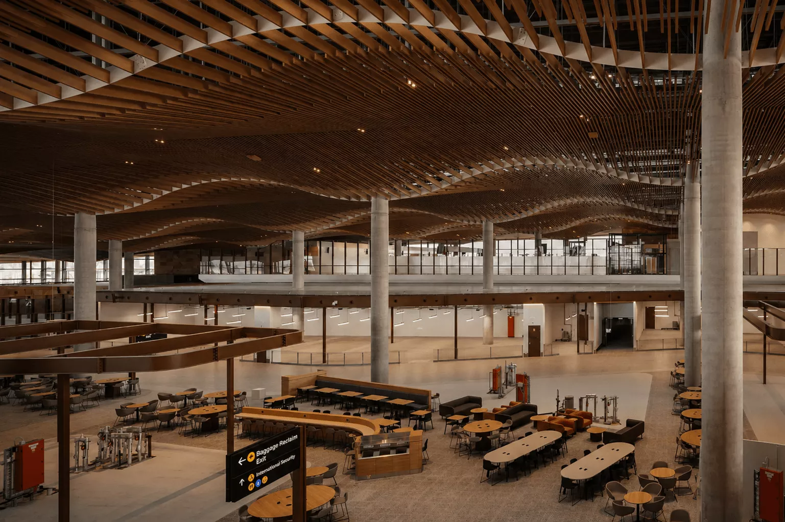 Nancy-Bird Walton Airport terminal interior in Western Sydney